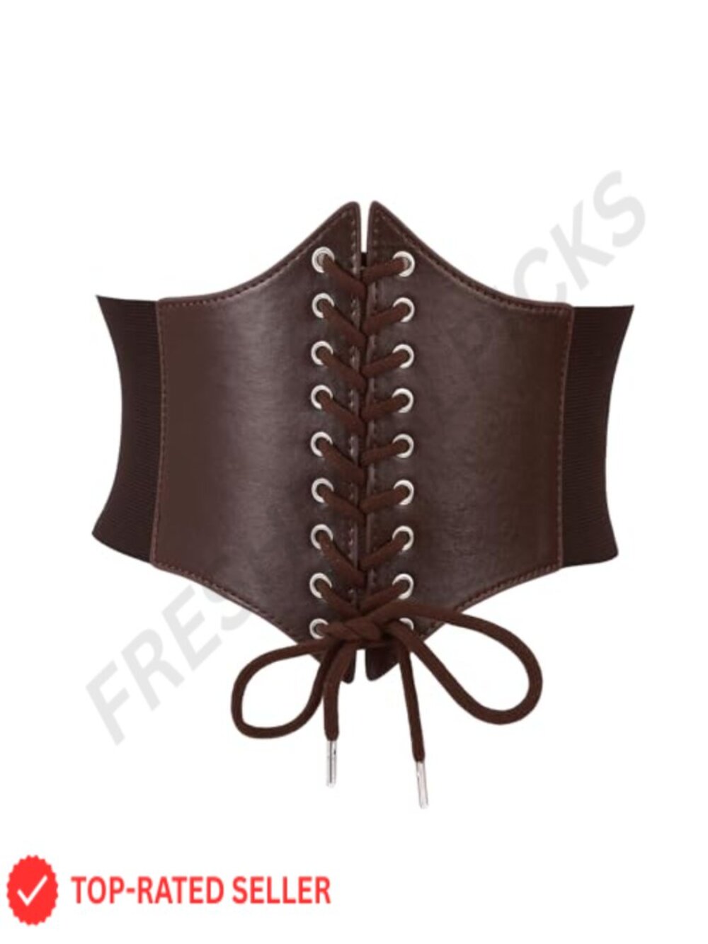 Lace-Up Corset Belt Artificial Leather Elastic Medieval Renaissance Costume